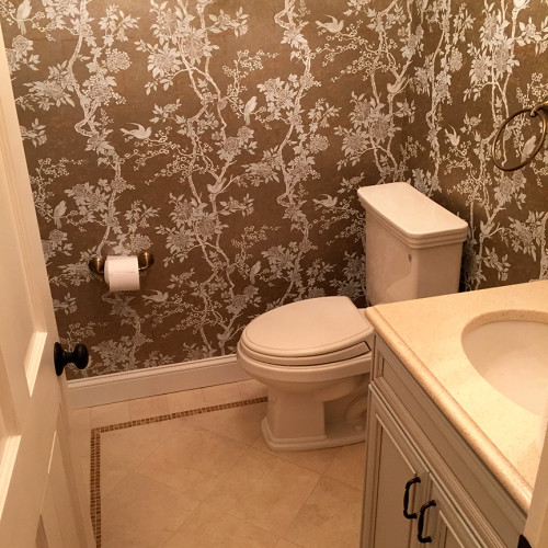 Bathroom Remodel Vanity Toilet Wallpaper