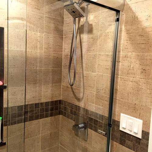 Bathroom Remodel See-Thorugh Glass Shower