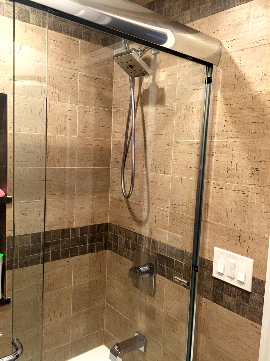 Bathroom Remodel See-Thorugh Glass Shower